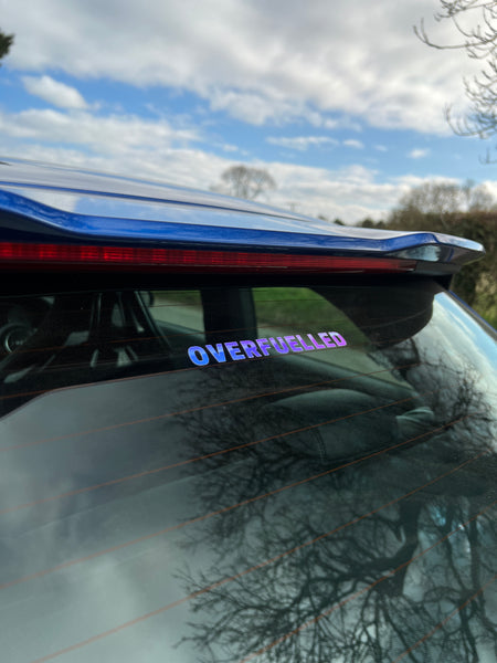 Overfuelled Lettering - Holographic Sticker